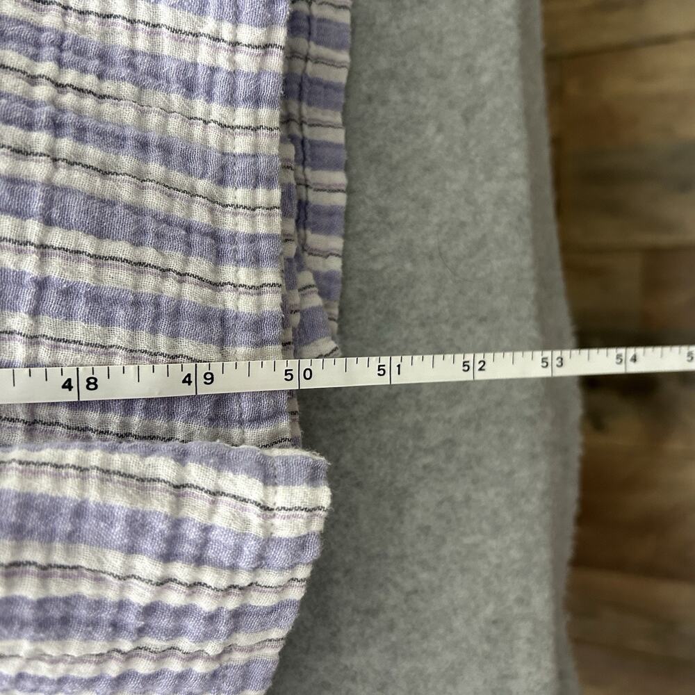 Universal Thread Cotton Seersucker Maxi Dress Sz M Blue Tiered Coastal Beachy - Picture 5 of 9